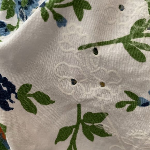 Zara Floral Eyelet Ruffle Top XS - Picture 8 of 9